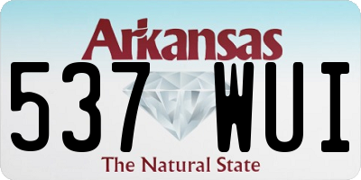 AR license plate 537WUI