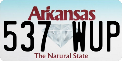 AR license plate 537WUP