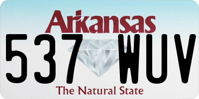 AR license plate 537WUV