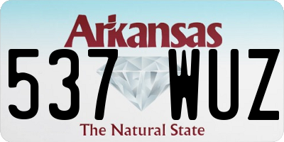 AR license plate 537WUZ