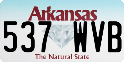 AR license plate 537WVB
