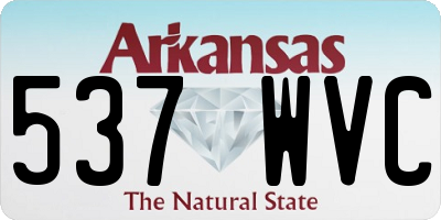 AR license plate 537WVC