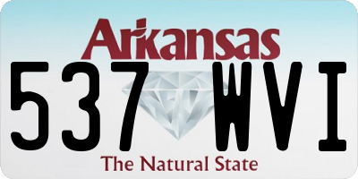 AR license plate 537WVI