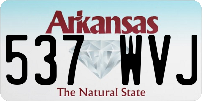 AR license plate 537WVJ
