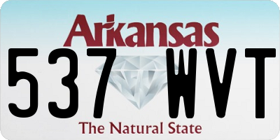 AR license plate 537WVT