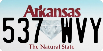 AR license plate 537WVY