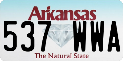 AR license plate 537WWA