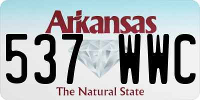 AR license plate 537WWC