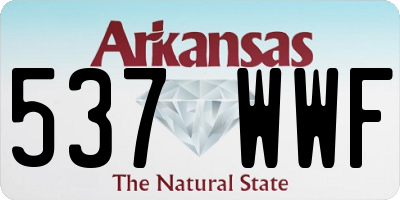 AR license plate 537WWF