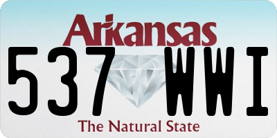 AR license plate 537WWI