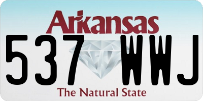 AR license plate 537WWJ