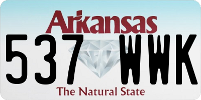 AR license plate 537WWK