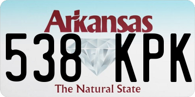 AR license plate 538KPK