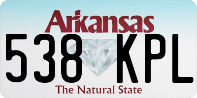 AR license plate 538KPL