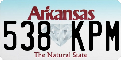 AR license plate 538KPM