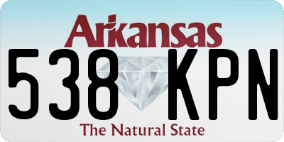 AR license plate 538KPN