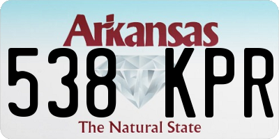 AR license plate 538KPR