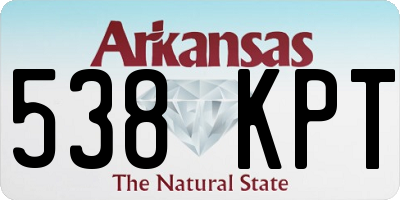 AR license plate 538KPT