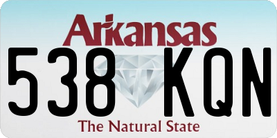 AR license plate 538KQN
