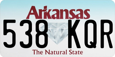 AR license plate 538KQR