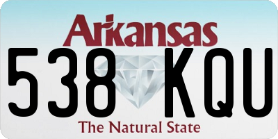 AR license plate 538KQU