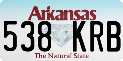 AR license plate 538KRB