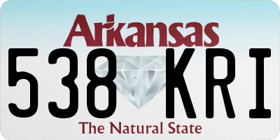 AR license plate 538KRI