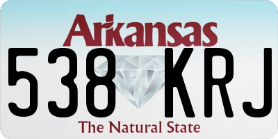 AR license plate 538KRJ