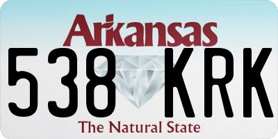 AR license plate 538KRK
