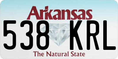 AR license plate 538KRL
