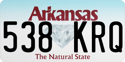 AR license plate 538KRQ