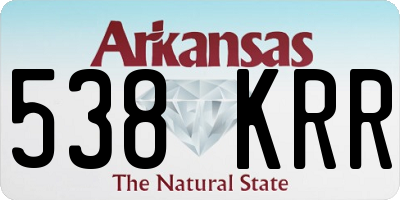 AR license plate 538KRR