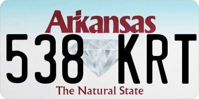 AR license plate 538KRT