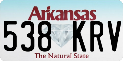 AR license plate 538KRV