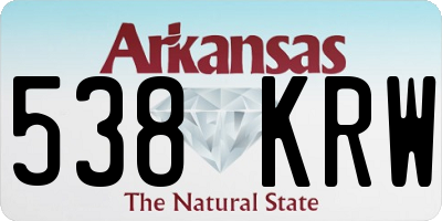 AR license plate 538KRW