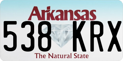 AR license plate 538KRX
