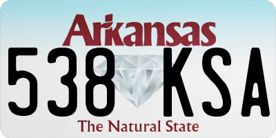 AR license plate 538KSA