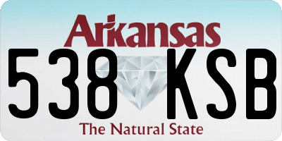 AR license plate 538KSB