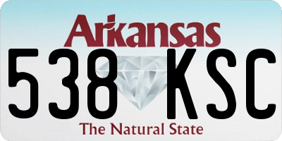 AR license plate 538KSC