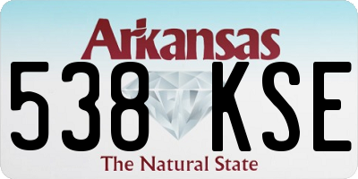 AR license plate 538KSE