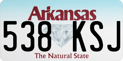 AR license plate 538KSJ