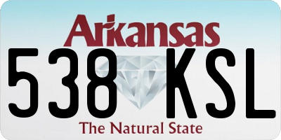 AR license plate 538KSL