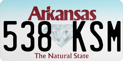 AR license plate 538KSM