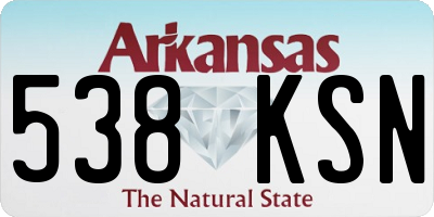 AR license plate 538KSN