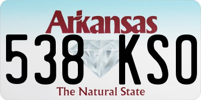 AR license plate 538KSO