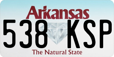 AR license plate 538KSP