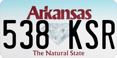 AR license plate 538KSR