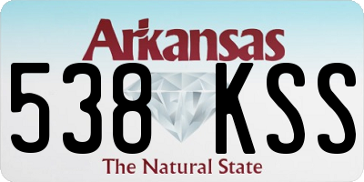 AR license plate 538KSS