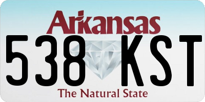 AR license plate 538KST
