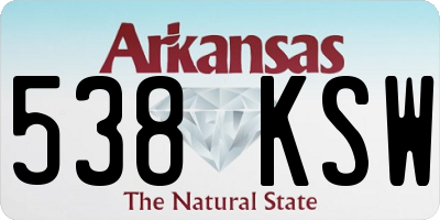 AR license plate 538KSW